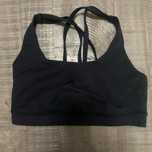 Black lulu sports bra